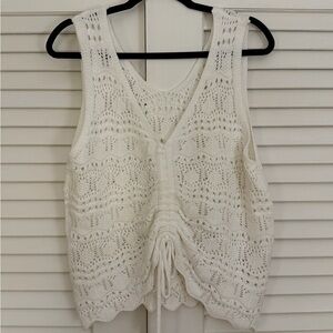 Jessica Simpson White Crochet Top
